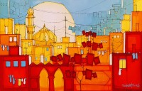 Salman Farooqi, 30 x 48 Inch, Acrylic on Canvas, Cityscape Painting, AC-SF-428